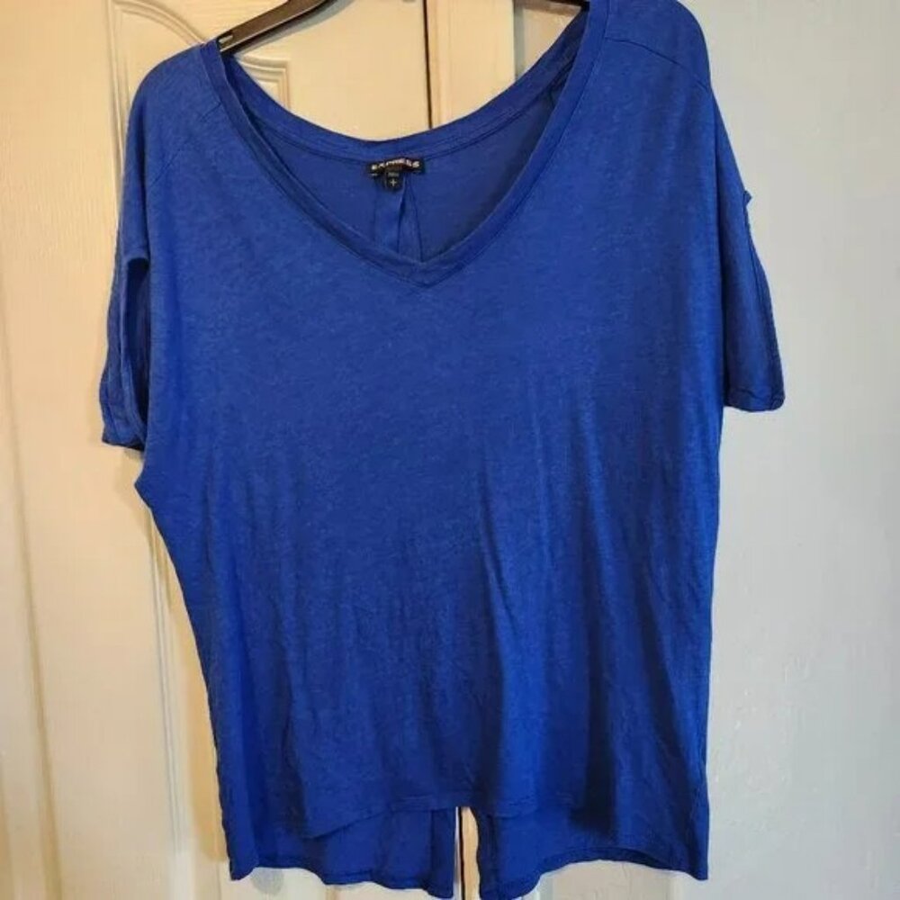 Express small petite blue shirt